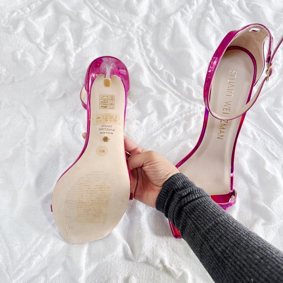 Stuart Weitzman Women's Nudistcurve 100 Ankle Strap High Heel Sandals - Picture 10 of 10